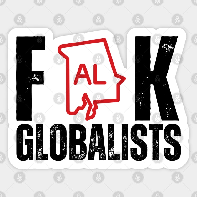 F**k globalists Sticker by la chataigne qui vole ⭐⭐⭐⭐⭐